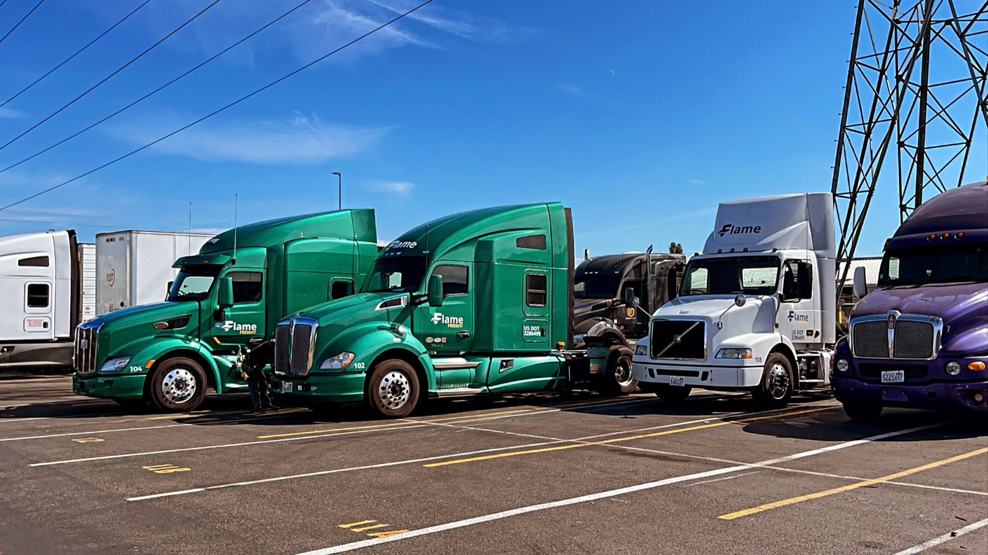 Flame Freight fleet and logistics dashboard